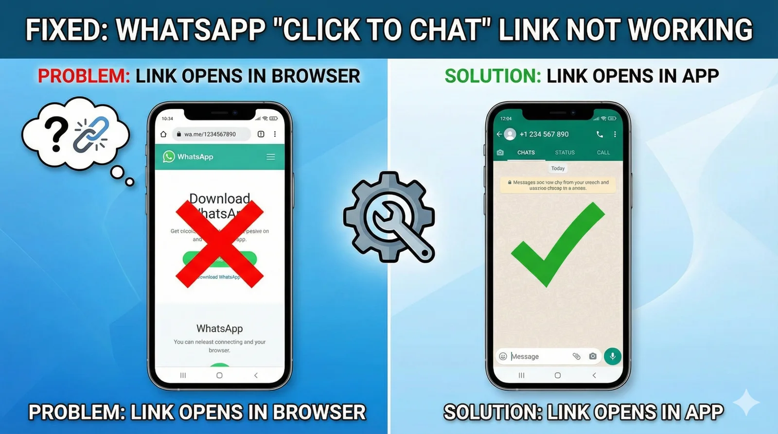 WhatsApp "Click to Chat" Link Not Working?