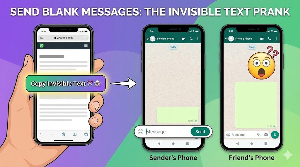 How to Send a Blank Message on WhatsApp (Invisible Text Prank)