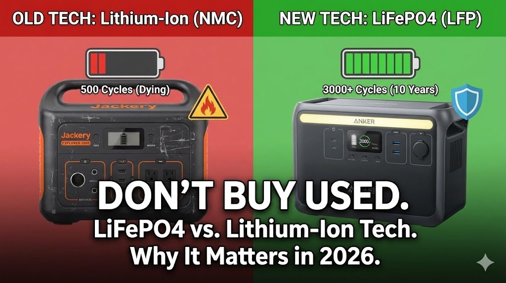 LiFePO4 vs. Lithium-Ion: Why Buying a Used Jackery is a Bad Idea in 2026