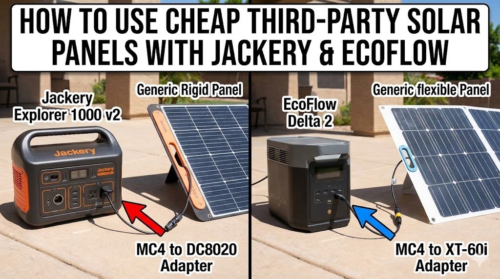 How to Use Cheap Third-Party Solar Panels with Jackery & EcoFlow (2026 Guide)