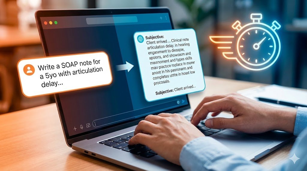 How to Write SOAP Notes 10x Faster Using AI (Plus 10 Safe Prompts for SLPs)