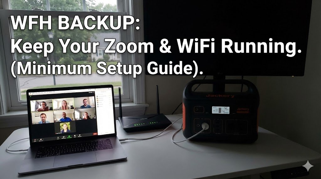 Work From Home Backup: The Minimum Power Station Setup for WiFi & Laptops
