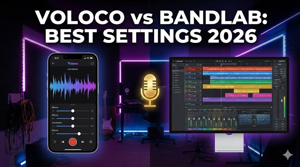 A professional split-screen comparison Bandlab vs voloco
