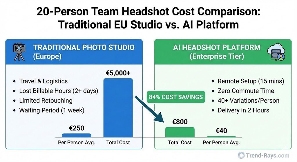 AI Headshots vs. Traditional Photography in Europe: Is the €300 Studio Session Dead?