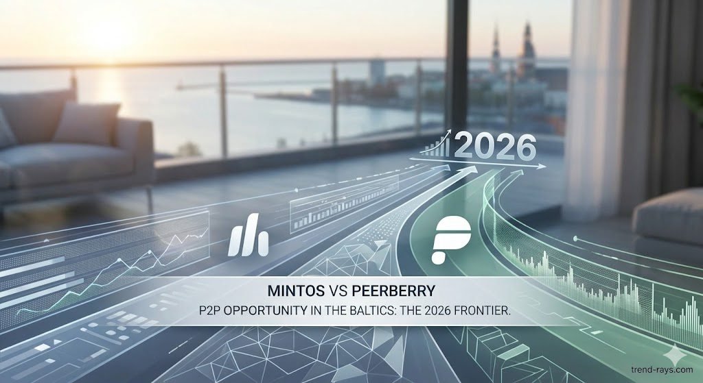 An infographic visualizing P2P investment strategies for students, professionals, and business owners in the Baltics (2026).