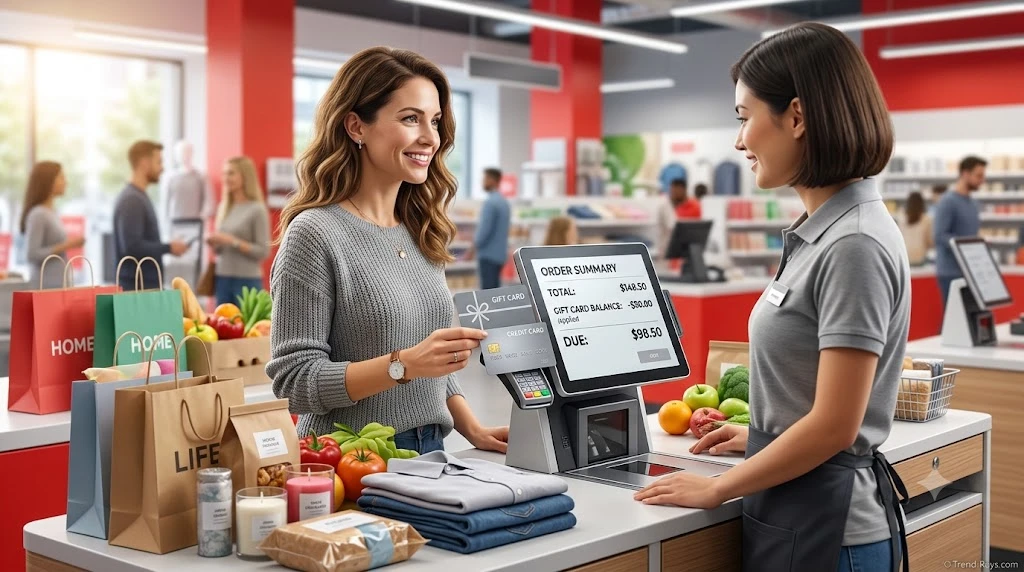 Can You Split Payment on Target? What You Can (and Can't) Do in 2026 4 Customer combining a retailer gift card with a credit card during checkout.