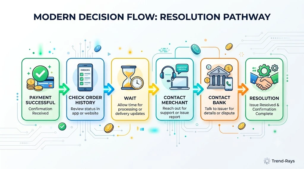 step by step payment troubleshooting flowchart