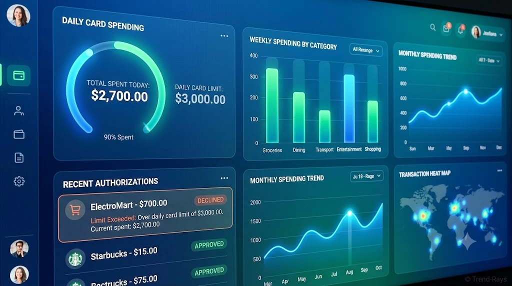 Why Is My Payment Declined Even Though I Have Money? 15 Common Causes (2026) 5 Visualization of daily debit card spending limit being exceeded despite sufficient funds.