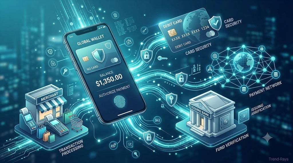 Why Is My Payment Declined Even Though I Have Money? 15 Common Causes (2026) 7 Apple Pay, Google Wallet, and PayPal concept showing payment authorization between wallet and bank.