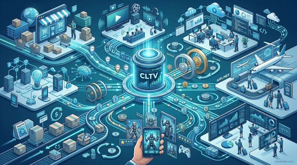 Why Companies Lose Money Acquiring Customers (And How Customer Lifetime Value Changes Everything) 5 Illustration showing ecommerce, streaming, SaaS, airlines, gaming, and subscription businesses increasing customer lifetime value