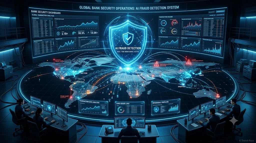 Why Is My Payment Declined Even Though I Have Money? 15 Common Causes (2026) 3 Bank fraud detection system analyzing unusual card transactions for security.