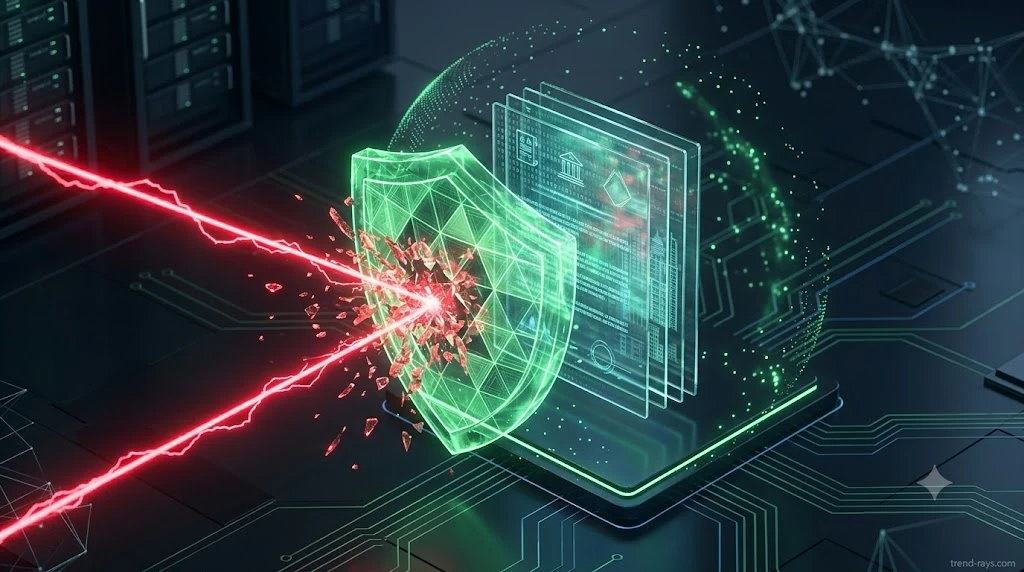3D isometric corporate dashboard displaying a secure digital contract blocking an unauthorized automated scanner.