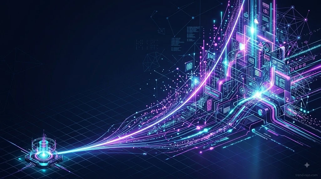 The "Infinite Loop" Trap: How Freelancers Are Bankrupting Themselves on OpenAI APIs 2 Abstract 3D visualization of a glowing data snowball exponentially expanding along a digital graph.